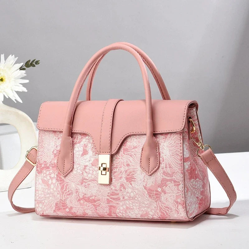 Ethnic-Style Women's Shoulder Bag – Leather Messenger Bag with Optional Gift Box