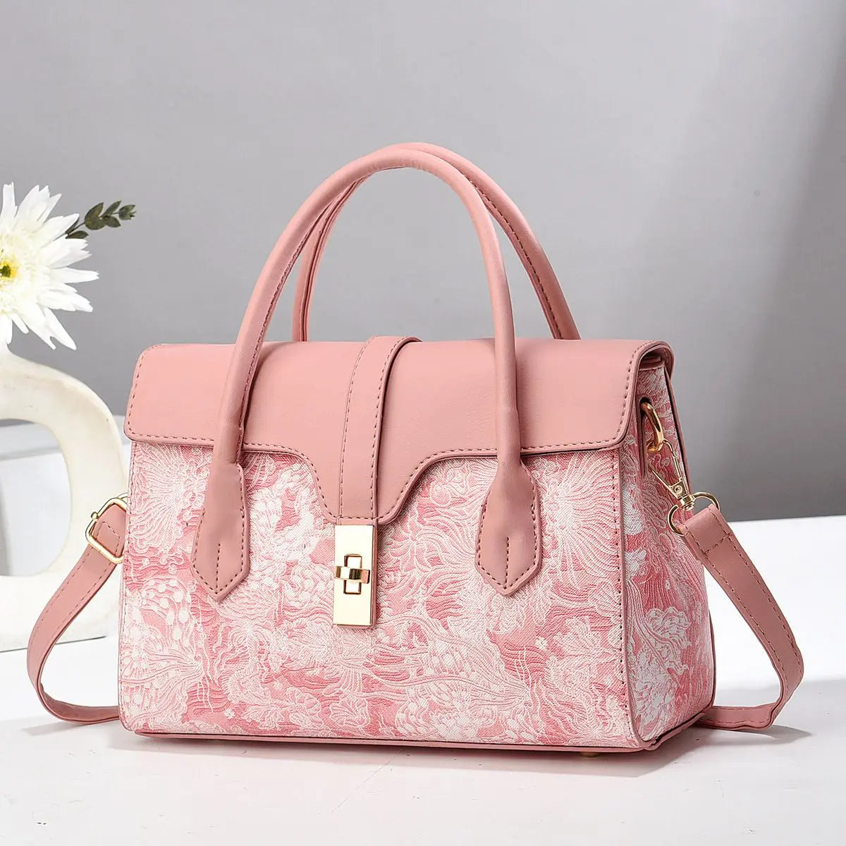 Ethnic-Style Women's Shoulder Bag – Leather Messenger Bag with Optional Gift Box